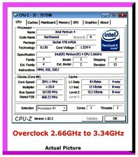 2.66/512/533 OC to 167/512/668 ✔️Overclockable Pentium 4 Socket 478 2.66 GHZ CPU picture