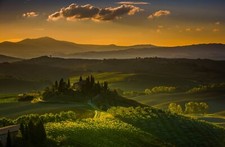 Landscape tuscany italy sky field Custom Gaming Mat Desk picture