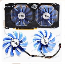 For HIS RX470 474 RX570 574 580 588 IceQ X2 OC Graphics Card Cooling Dual Fans picture