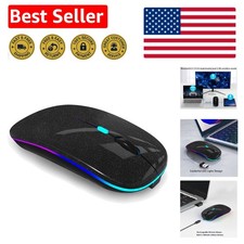 Elegant Dual Mode Wireless Mouse - Rechargeable, Silent, and LED Breathing Light picture