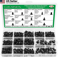 LuKaiSen 516Pcs Computer Screws Kit, M3 6-32 516PCS, 516 Pcs Black PC Screw picture