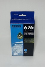 Genuine Epson 676XL Pro Cyan High-Yield Ink — New Sealed EXP 02/2022 picture