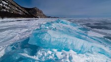 Landscape ice lake winter Custom Gaming Mat Desk picture