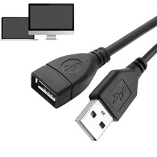 High-Speed USB-USB Extension Cable USB 2.0 Adapter Extender Cord Male/Female LOT picture