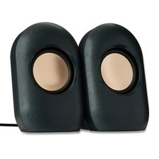 WIRED SPEAKERS - ONN USB Wired Computer Speakers - Black Gold  picture