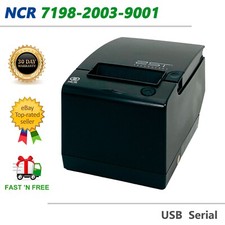 NCR RealPOS 7198 Two-Sided Thermal POS Receipt Printer USB Serial no AC Adapter picture