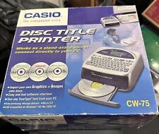 Casio CD/DVD Disc Title Printer CW-75 Qwerty Keyboard Tested Works picture