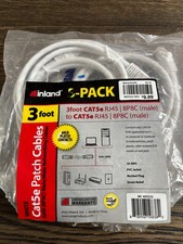 Inland Cat5e Patch Cables – 3-Foot – White – 3-Pack picture