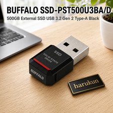 BUFFALO SSD-PST500U3BA/D 500GB External SSD USB 3.2 Gen 2 Type-A Black picture