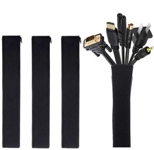 4 Pack Cable Management Sleeve, 19-20 Inches Cord Organizer System with Zippe picture