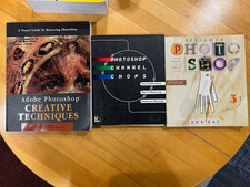 Lot of 3 Adobe Photoshop Books, Creative Techniques, Channel Chops Designer picture