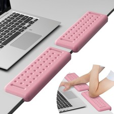 Leolee L-Shaped Desk Elbow Pads for Desk, Light Pink Memory Foam Arm Rest picture