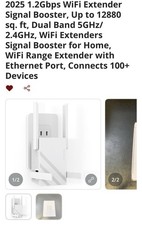 2025 1.2Gbps WiFi Extender Signal Booster, Up to 12880 sq. ft, Dual Band picture