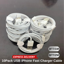 10Pack Lot USB Fast Charger Cable For Apple iPhone 14 13 12 11 8 6 Charging Cord picture
