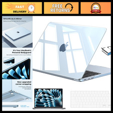 MacBook Air 13 inch Case 2022-2026, Crystal Sky Blue, Slim Protective Cover picture