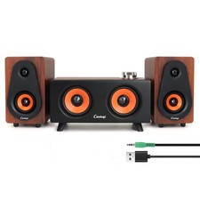 2026 Update USB 2.1 Computer Speakers Subwoofer 3.5mm Input PC Stereo Sound picture