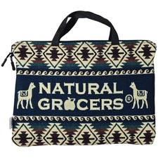 Natural Grocers Llama Wool Laptop Sleeve Bag Southwest Geometric Ecuador Blue picture