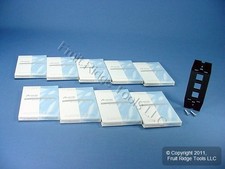 10 Leviton Quickport Onyx Black Acenti 3Port Polymer Wallplate Inserts AC643-ONX picture