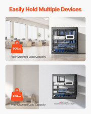 10U Open Frame Network Rack Wall Mounted Server Rack 4 Post with Shelves picture