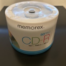 Memorex CD-R 50 Pack Spindle 52x 700Mo 80min Recordable CD-R New Sealed (358) picture
