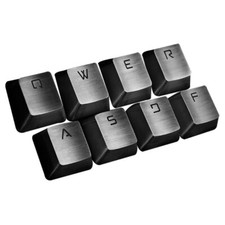 QWERASDF Metal Keycap Stainless Steel For Mx Mechanical Keyboard Gaming Key Lot picture