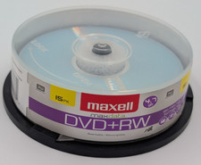 Maxell DVD+RW 4.7GB Blank Disks Spindle 15 Pack Open Box Unused picture