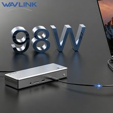WAVLINK Thunderbolt 4 Laptop Docking Station USB C Quad Display 98W PD 2.5G RJ45 picture