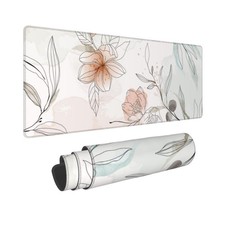 Abstract Art Flowers Desk Mat Watercolor Floral Boho XL Mouse Pad Large Mouse... picture