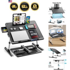 Laptop Bed Tray Desk, X-Large Adjustable Laptop Table, Foldable Laptop Desk w... picture