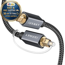 Optical Audio Cable 10ft, Toslink Fiber Optic S/PDIF 10 ft, Grey picture