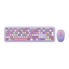 SaharaCase Wireless Ergonomic Keyboard and Mouse Combo, Lavender Mint Fusion (KB picture