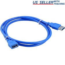 (5-pack) 3Ft/1M USB 3.0 Extension Cable, A-Male to A-Female Data Cord, Blue picture