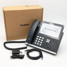 Yealink Ultra-Elegant Gigabit IP Corded Phone w/ Touchscreen (SIP-T48U) Black picture