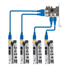 4pcs PCI-E Express 1x to 16x Riser Card Adapter PCIE 1 to 4 Slot Port Multiplier picture