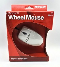 NEW Microsoft Wheel Mouse Factory Sealed in Original Box PS/2 PC Accessory Wired picture