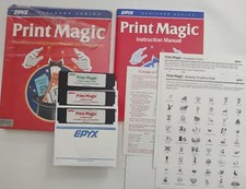 Apple II PRINT MAGIC 1987 by Epyx - BIG BOX Complete IIc IIe IIgs 5.25 floppy  picture