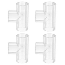 4Pcs Clear Tee Fitting, 14mm ID PC Pipe Fitting Adapter picture