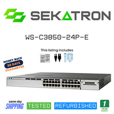 ♻️ Cisco Catalyst WS-C3850-24P-E 24-Port Gigabit Ethernet PoE+ Switch ⚡Fast Ship picture