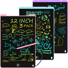 Paquete de 3 Tabletas de Escritura LCD 12 Pulgadas para Ninos de 3 a 8 Anos Kids picture