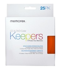 Memorex CD/DVD Assorted Colors Plastic Keeper Sleeves Lot picture