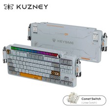 KeysMe Lunar 01 Mechanical Keyboard Mode Matte PBT Keycaps 3-Mode Bluetooth picture