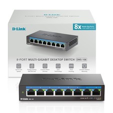 D-Link 8-Port 2.5GB Unmanaged Gaming Switch 8 Port Multi-Gig 2.5Gb, Black picture