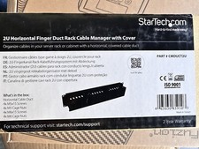 StarTech.com Horizontal 2U Server Rack Cable Management Finger Duct w/ Cover ... picture