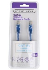 Infinitive Cat 5e RJ45 Ethernet Network Cable, 14 ft Blue Round Cable picture