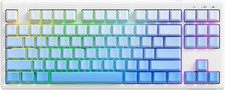 M87V2 Wireless Membrane Gaming Keyboard 80% TKL RGB Backlit Gradient Blue PC picture
