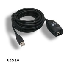 10PCS Black 16' Active Repeater USB 2.0 Type A Cable Cable w/ GL850A Chip picture
