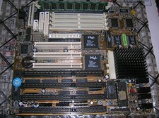 MB-8500TVD-A  AT System Computer Motherboard Biostar 4 ISA SLOTS Ram CNC DOS  picture