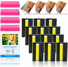 Canon Selphy CP1500 CP1300 CP1200 4x6 108 sheet Color Ink Paper Set KP-108IN lot picture