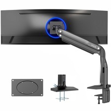 Single Ultra Wide Monitor Pneumatic Spring Desk Mount with USB, Max VESA 200x100 picture