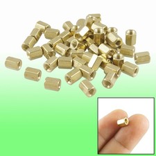 50 Pcs M3X6mm Common Brass Female Thread Standoff Hexagonal Spacer picture